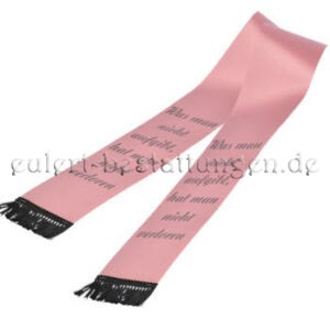 Trauerschleifen in Rosa mit individueller Beschriftung