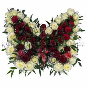 Schmetterling aus Rosen inkl. Schleifenband in allen Farben