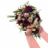 Blumengesteck zur Beerdigung in Rot Rosa mit Schleifen | für Frauen