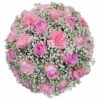 Blumenkugel aus Rosen inkl. Schleifenband in allen Farben