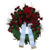 Würdevoller großer Kranz ∅ 70cm zur Bestattung mit Rosen